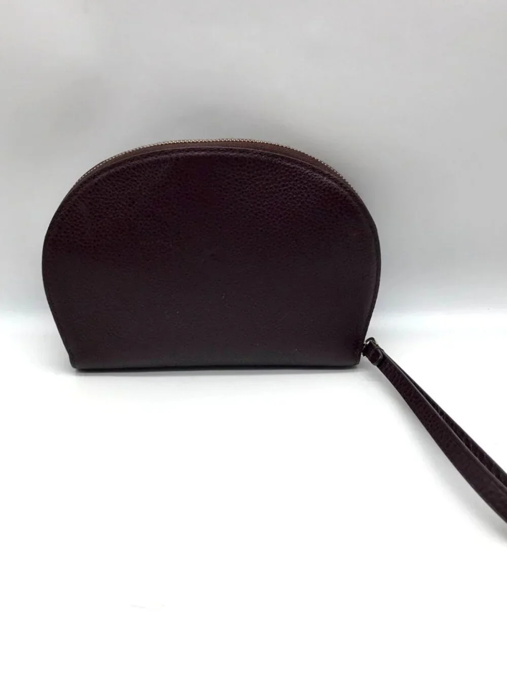 Kate Spade Dark Cherry Pebbled leather Jackson Half Moon Wristlet